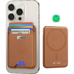 ESR - Premium Wallet Classic Geo Magsafe (2K64402) - Smart 4 Cards Storage, Made From Artificial Leather - Caramel Brown