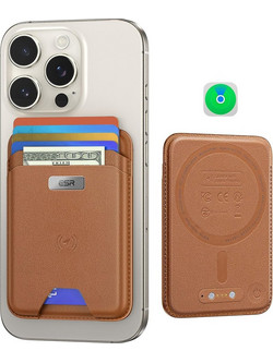 ESR - Premium Wallet Classic Geo Magsafe (2K64402) - Smart 4 Cards Storage, Made From Artificial Leather - Caramel Brown