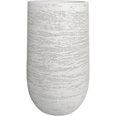 ΚΑΣΠΩ FIBER CLAY ΛΕΥΚΟ-ΕΚΡΟΥ ΨΗΛΟ ΣΤΡΟΓΓΥΛΟ ΜΕΣΑΙΟ Φ44x75cm