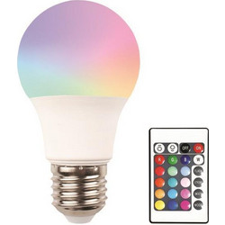Λαμπτήρας Led E27 9W RGBW με τηλεχειριστήριο 147-77906 EUROLAMP