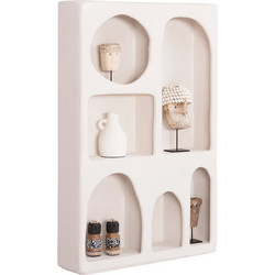 ΡΑΦΙΕΡΑ-ΚΟΜΜΟ ΣΕΙΡΑ SANTORINI HM18059 MDF ΣΕ ΥΠΟΛΕΥΚΟ 80x18x120Υεκ