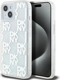 DKNY Liquid Glitter Multilogo case for iPhone 15 / 14 / 13 - white - (DK000040-0)
