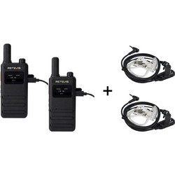 Πομποδέκτης Retevis B63S, PMR16 + 2x G-Hook Earpiece C9250A Transparent