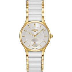 Roamer Ceraline Saphira Γυναικείο Ρολόι με Λευκό Μεταλλικό Μπρασελέ R677855481560