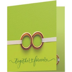 Ευχετήρια Ανάγλυφη κάρτα με Φάκελο - Together & Forever (Βέρες/11x11) - Marpimar