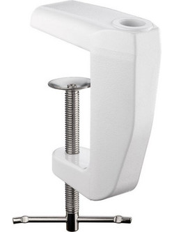 Goobay Replacement Table Clamp For Magnifying Lamps With Articulated Arm, White - (77460)