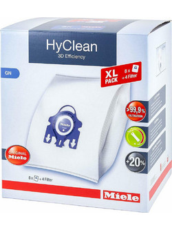 Miele XL-Pack GN HyClean 3D Σακούλες Σκούπας 8τμχ Συμβατές με Σκούπα Miele
