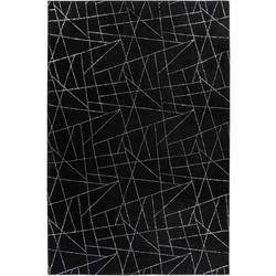 Kayoom Χαλί Ορθογώνιο 160x230cm Gem Lines Black - Silver KY360442