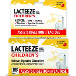 Lacteeze Children's Ένζυμο Λακτάση Chewable 100 Μασώμενα Δισκία