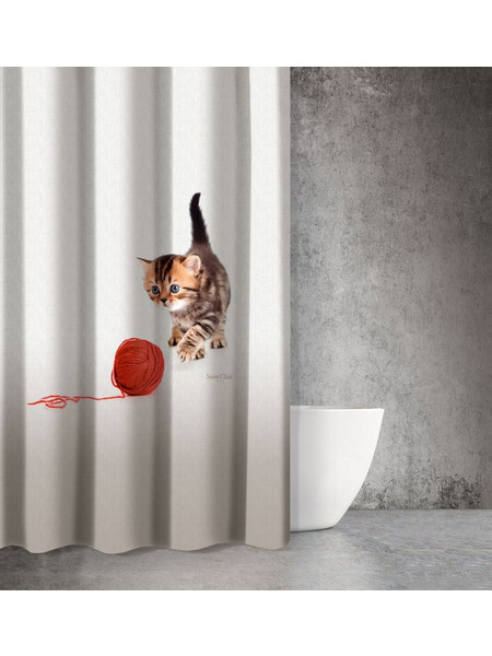 ΚΟΥΡΤΙΝΑ ΜΠΑΝΙΟΥ 180x200cm SAINT CLAIR - ANIMALS 210