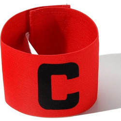 Captain Arm Band (Περιβραχιόνιο Αρχηγού) μονόχρωμο Ligasport - ΚΟΚΚΙΝΟ - ONE SIZE - LIGA SPORT