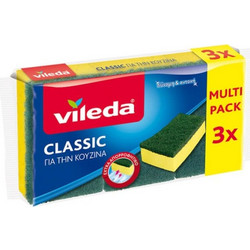Vileda Classic Σφουγγάρι Πιάτων 3 Τεμάχια