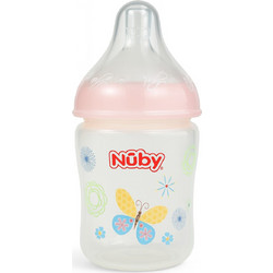 Nuby Rhythm Zero-Air Γυάλινο Μπιμπερό με Θηλή Σιλικόνης 0m+ 180ml