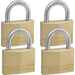 MasterLock ΣΕΤ 4 λουκέτα μπρούτζινα 40mm με ίδιο κλειδί
