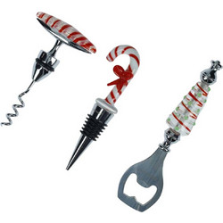 Candy Set 3 Wine Accessories Σετ Αξεσουάρ Για Κρασί Ανοξείδωτο 3τμχ