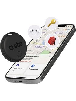 SBS Track My Circle Anti-Lost Tracker Apple Find My Black 1 Pack