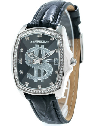 Chronotech Γυναικείο Ρολόι με Μπλε Δερμάτινο Λουράκι CT7896LS-103
