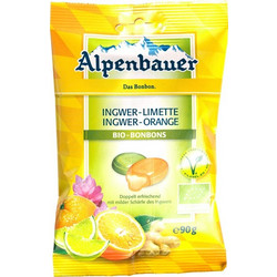 Καραμέλες Τζίντζερ, Lime, Πορτοκάλι - Alpenbauer - 90gr