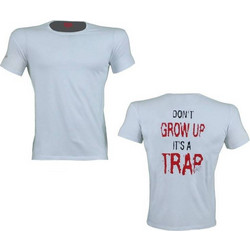 T-SHIRT TRAP Λευκό Με Κόκκινο Logo 21119 (H&S)