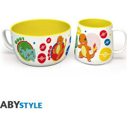 Pokemon - Breakfast Set Mug + Bowl Pikachu & Kanto Starters