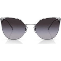 Prada PR 50ZS 1BC09S Γυναικεία Γυαλιά Ηλίου Πεταλούδα Μεταλλικά Ασημί με Μαύρο Polarized Φακό