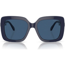 Swarovski SK6001 1004 Γυναικεία Γυαλιά Ηλίου Oversized Κοκάλινα Μαύρα με Μπλε Polarized Φακό
