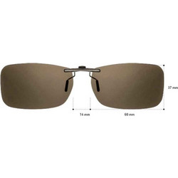 Sunglasses CLIP ON ΓΙΑ ΚΟΚΑΛΙΝΟ ΚΑΙ ΜΕΤΑΛΛΙΚΟ ΣΚΕΛΕΤΟ 12770/BROWN/60