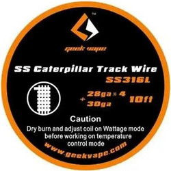 GeekVape Caterpillar Track Wire SS316L - 28GA x4 + 30GA