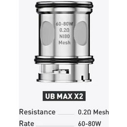 Lost Vape UB Max Coil X2 0.2Ω - Ni80 - Mesh - DTL