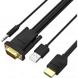 ΚΑΛΩΔΙΟ VENTION HDMI ΣΕ VGA 1M ABIBF BLACK