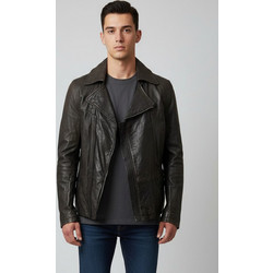 IKKS Δερμάτινο Μπουφάν της σειράς Origin - 605420 234683 Bronze Fonce