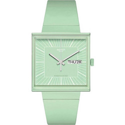 Swatch Γυναικείο Ρολόι με Πράσινο Λουράκι SO34G701