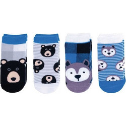 Flapjackkids: Καλτσούλες Mix and Match - Wolf/Bear Σετ 4 τμχ LUV0813S