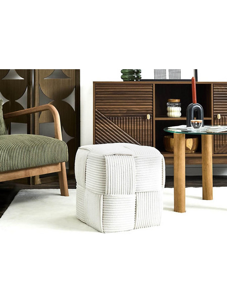Σκαμπό Scott Home Deco Factory - 36X38Cm - Μπεζ - HOME DECO FACTORY