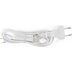 Entac Rewireable Καλώδιο 2G0.75 με Διακόπτη ON/OFF Λευκό 1m