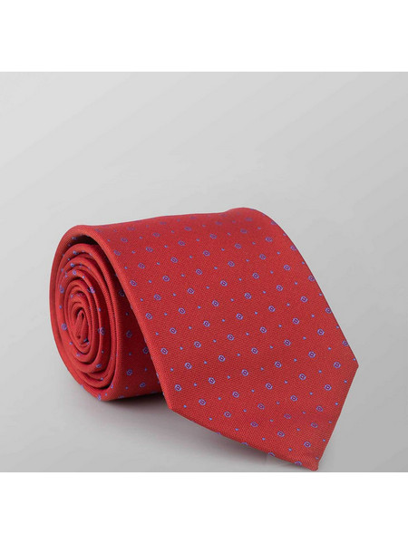 Oxford Company ανδρική μεταξωτή γραβάτα με σχέδιο Regular Fit - TIE62-434.02 Κόκκινο