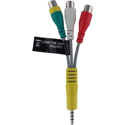 Samsung BN39-02189A - Γνήσιος Μετατροπέας 3.5mm (4-Pin) σε RCA Female AV Καλώδιο Ήχου-Βίντεο