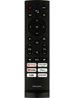 HISENSE ERF3A90 Γνήσιο Τηλεχειριστήριο RF με Φωνητικό Έλεγχο - Συμβατό με Smart Τηλεοράσεις Hisense