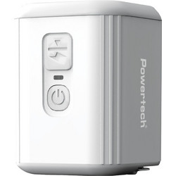 Powertech μίνι τρόμπα με φακό, 5W, επαναφορτιζόμενη, λευκή - (PT-1553)