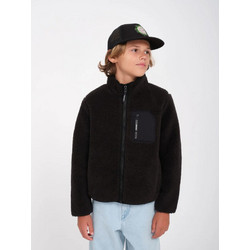 Kid's Volcom Muzzer Fuzzar Zip Fleece BLACK
