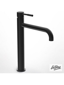 Μπαταρία Νιπτήρος Υψηλή NEW TECH Black Matt 12507-400 LA TORRE