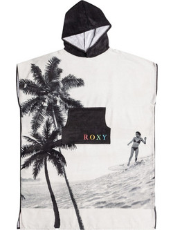 Roxy Warmy Sunset Πόντσο Θαλάσσης Μαύρο Λευκό 83x145cm ERJAA04129