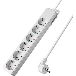 Πολύπριζο Xline 6Θ. 3X1,5mm 1,5m Καλώδιο Με Βάση Στήριξης - BY72-00061