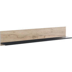 ΡΑΦΙ ΤΟΙΧΟΥ UMBRIA ZP GREY OAK-ΜΑΥΡΟ 137x19x24εκ