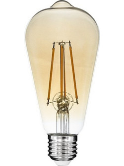 GloboStar 99047 Λάμπα LED ST64 Filament Μελί 10W