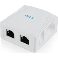 CABLEXPERT CAT6 FTP 2-PORT SURFACE MOUNT BOX