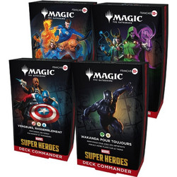 Magic the Gathering Marvel Super Heroes Commander Decks Case (4) french