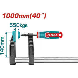 TOTAL ΕΠΑΓΓ. ΣΦΙΓΚΤΗΡΑΣ ΜΑΡΑΓΚΩΝ 140 Χ 1000mm (THT1321401)