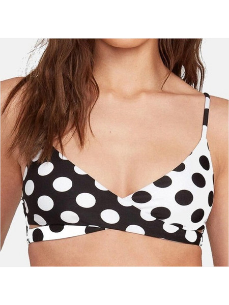 VOLCOM Women Its A New Dot Crop Top - BLACK COMBO - 04010810000404