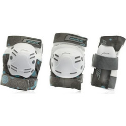 POWERSLIDE Women Standard Tri-pack Pure Protection Gear - WHITE/BLUE - 903171